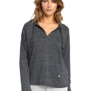 Roxy Pull Destination Surf Pour Femme Black Drawstring Tunic Top Hoodie S